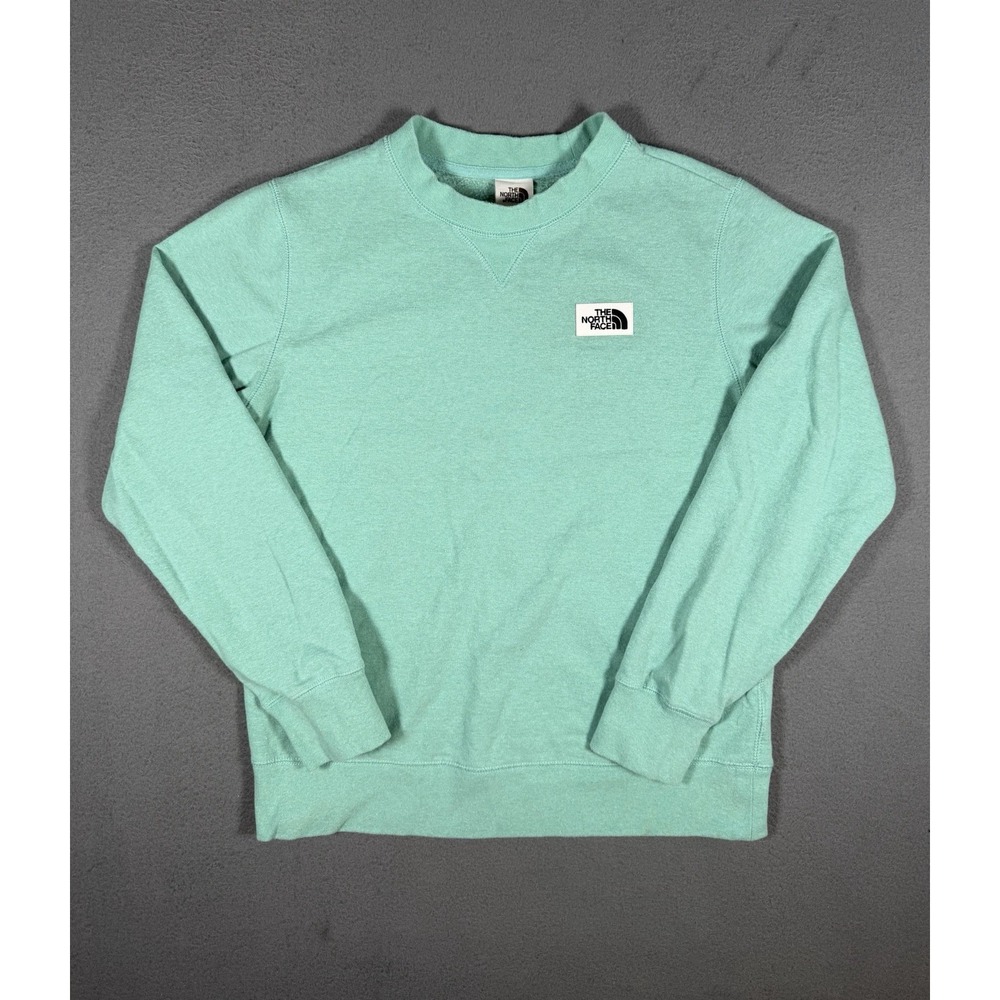 The North Face Women S Heritage Patch Crewneck Sweatshirt Mint Green